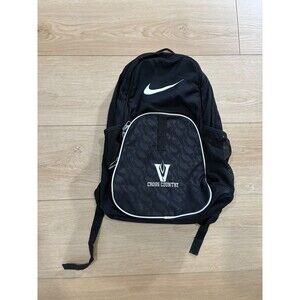 Nike V CROSS COUNTRY Black Backpack Bag with White Swoosh Logo